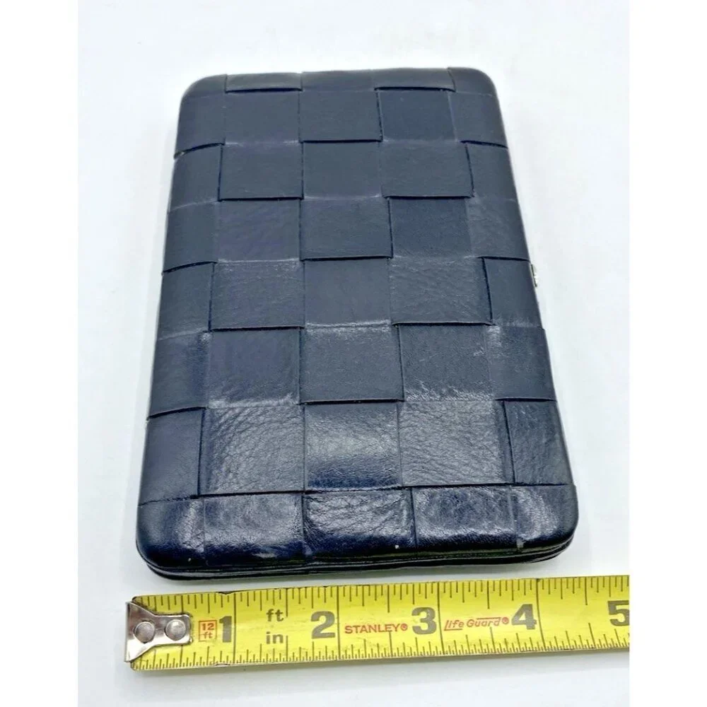 Brighton Black Leather Small Organizer Checkbook Bag Wallet Clutch 7.5 x 4.5”